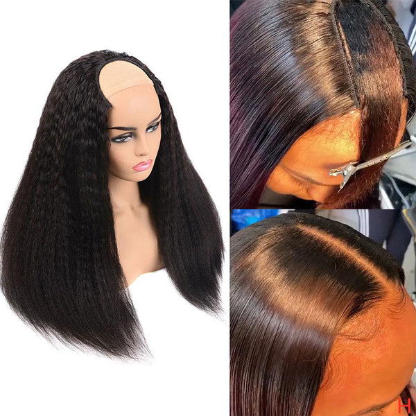 Kinky Straight Full And Soft U Part Wig